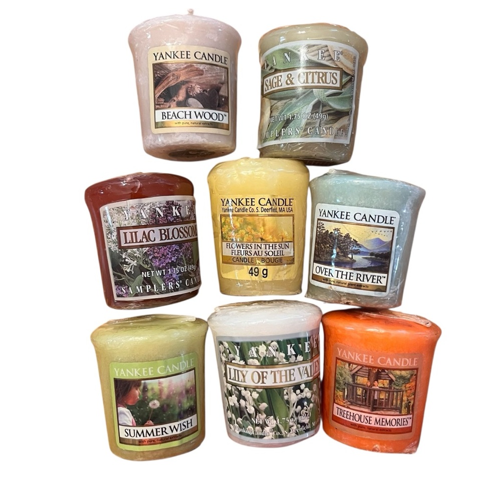 Mixed Lot 8 Retired Yankee Candle Votive Samplers Treehouse Memories And More